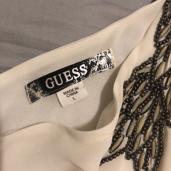 GUESS one shoulder beaded top - Picture 2 of 5